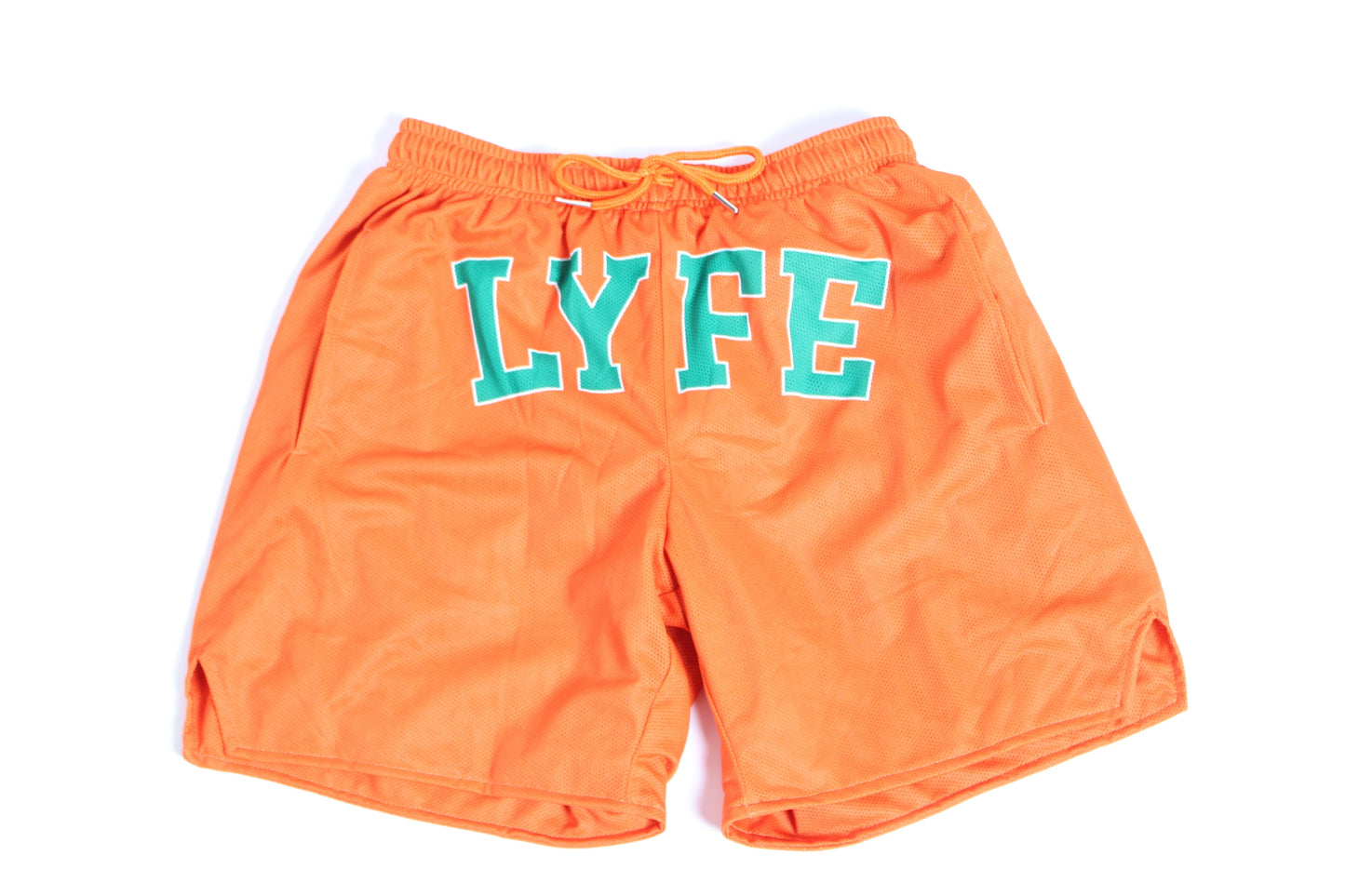 Orange Mesh Shorts